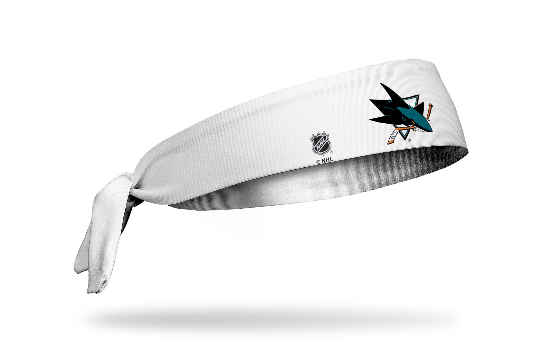 San Jose Sharks: Logo White Tie Headband - View 2
