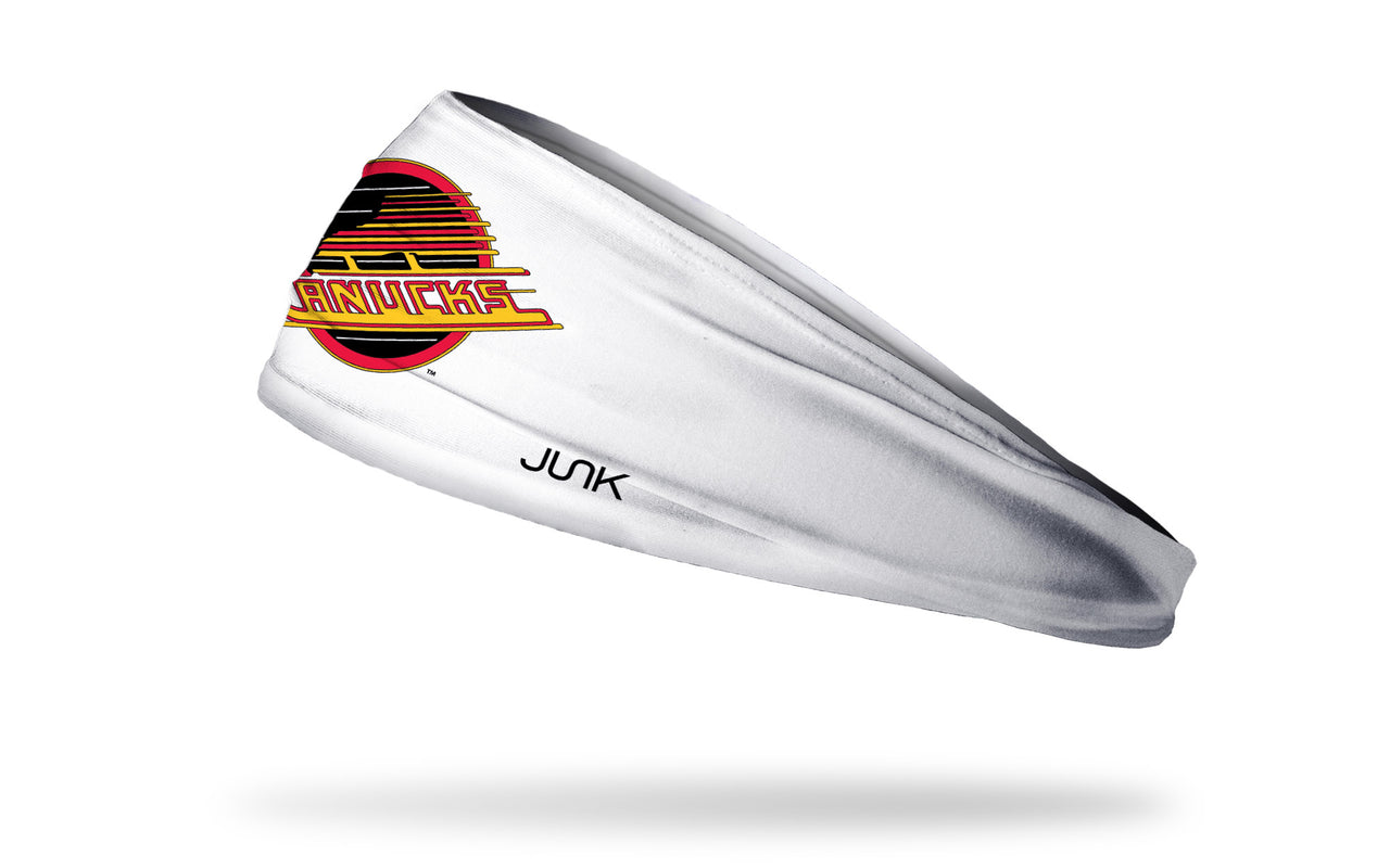 Vancouver Canucks: Vintage White Big Bang Lite Headband - View 1
