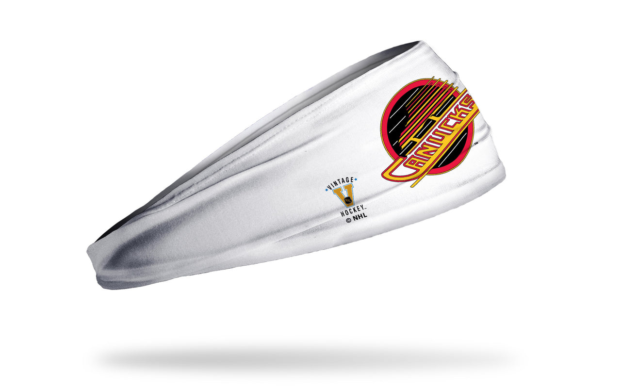 Vancouver Canucks: Vintage White Big Bang Lite Headband - View 2