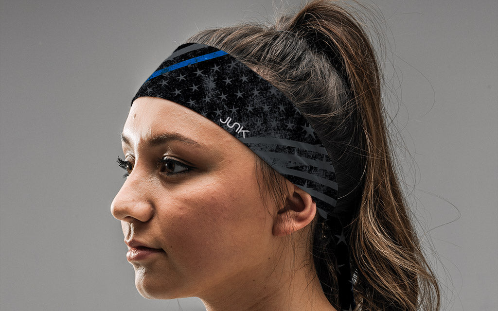Night Watch - Thin Blue Line Tie Headband - View 3