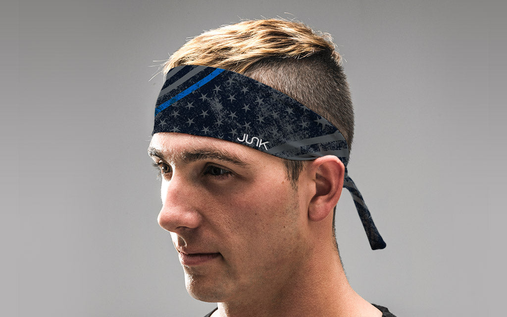 Night Watch - Thin Blue Line Tie Headband - View 4
