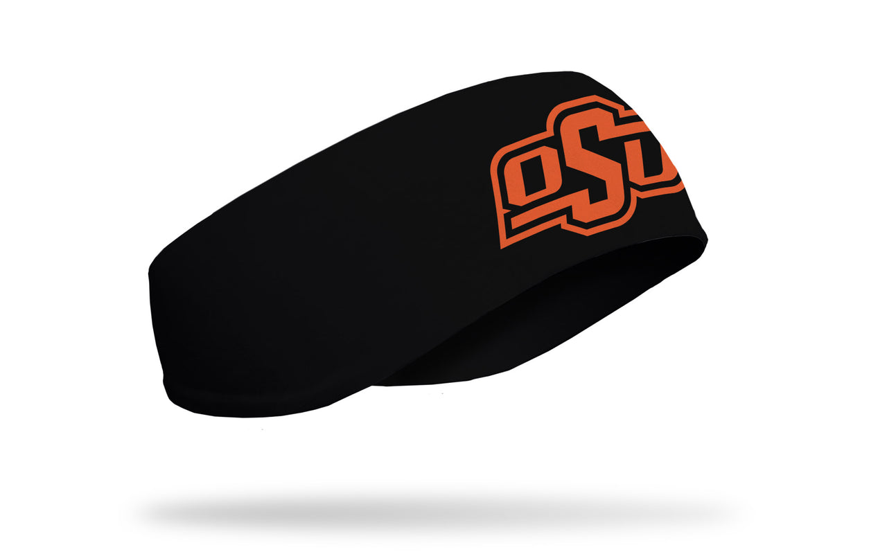 black ear warmer with Oklahoma State University O S U logo in orange