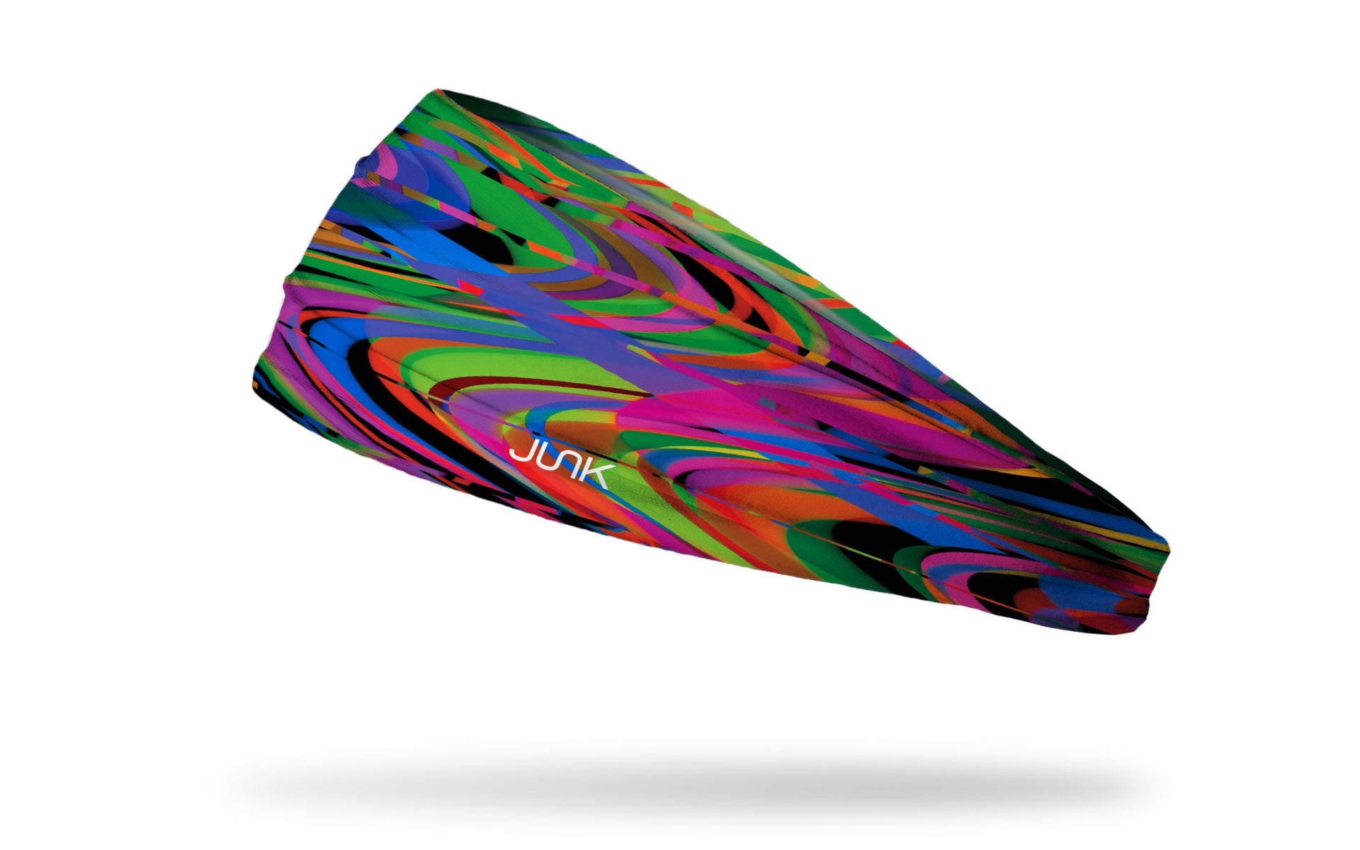bright multicolored wavy lines like reverberation headband