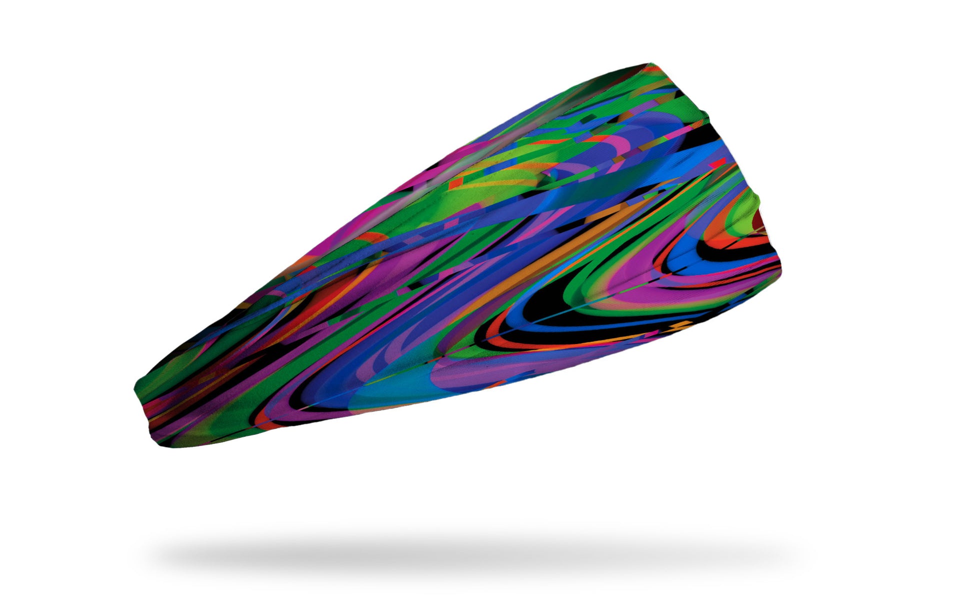 bright multicolored wavy lines like reverberation headband