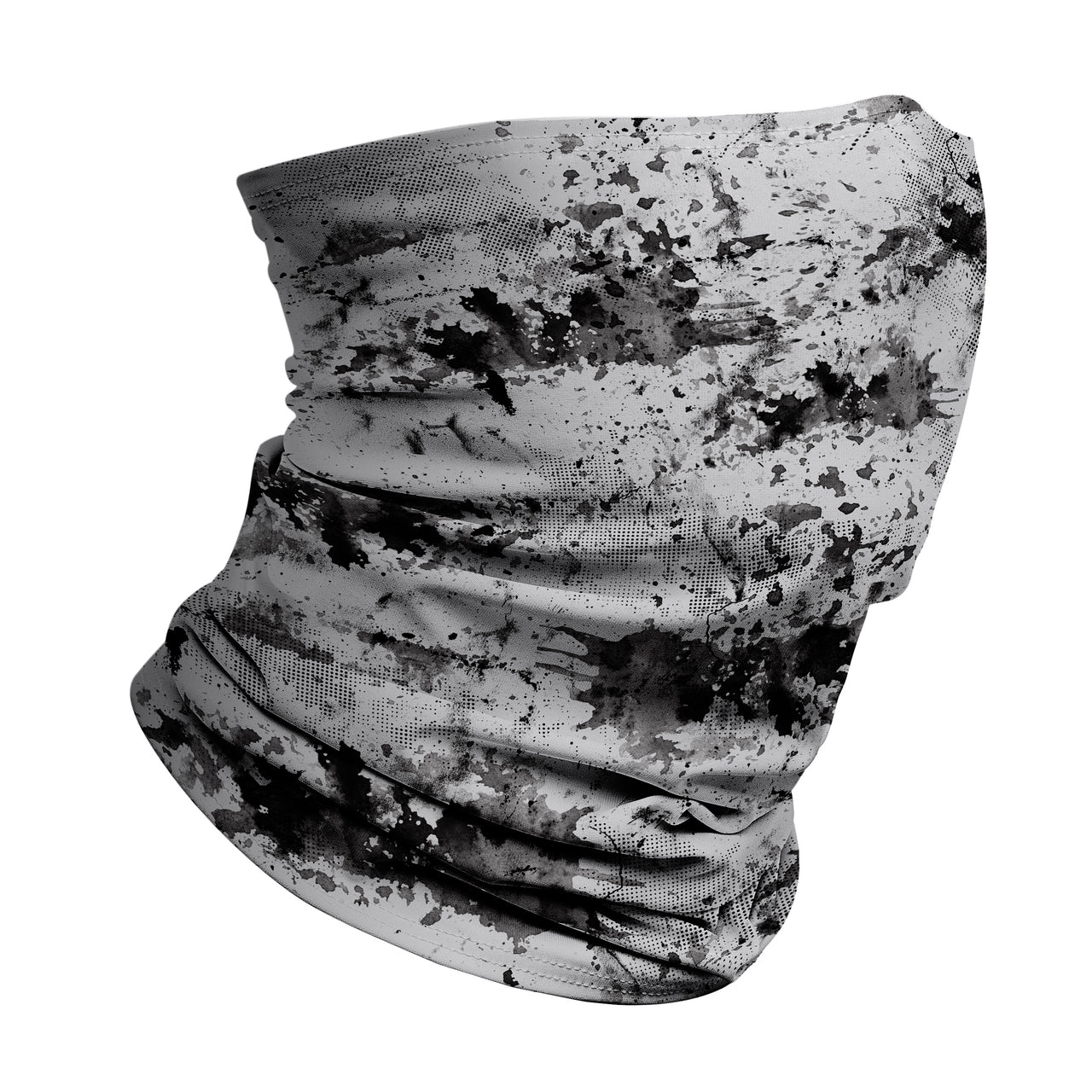 Soft Grey Grunge Winter Gaiter - View 2