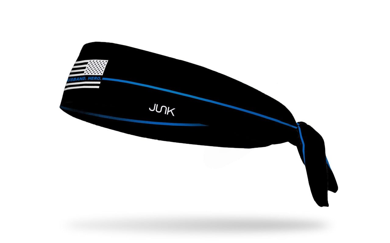 Thin Blue Line: Dad Hero Tie Headband