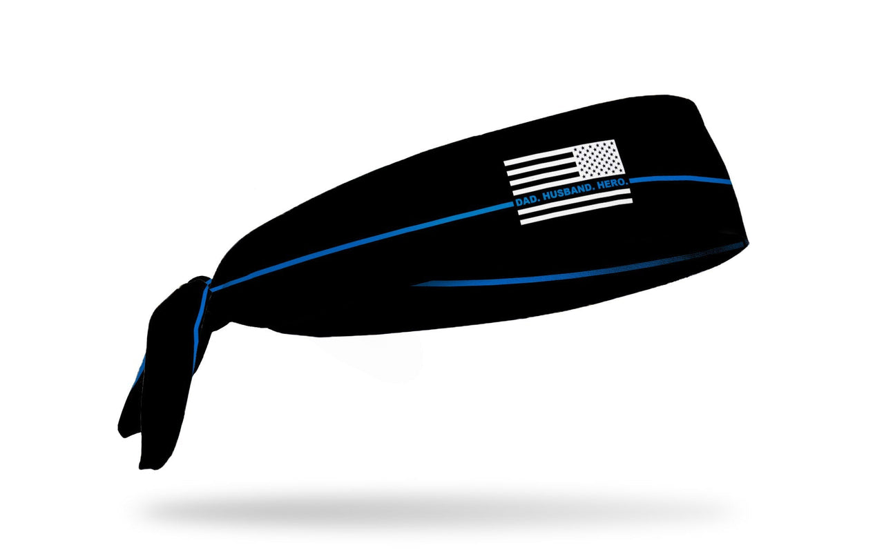 Thin Blue Line: Dad Hero Tie Headband