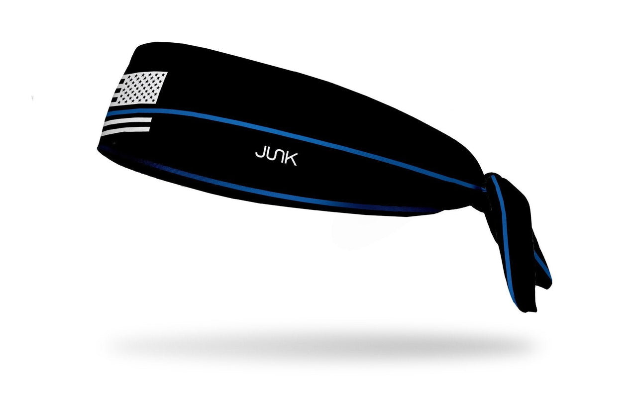 Thin Blue Line Tie Headband
