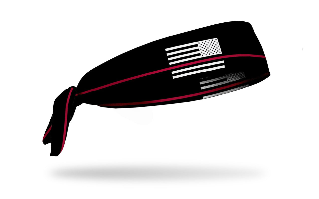 Thin Red Line Tie Headband - View 1