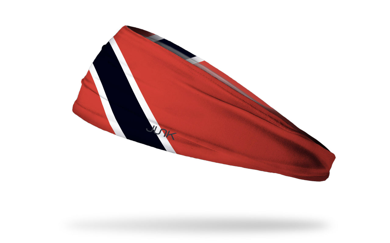 headband with traditional Trinidad and Tobago flag design