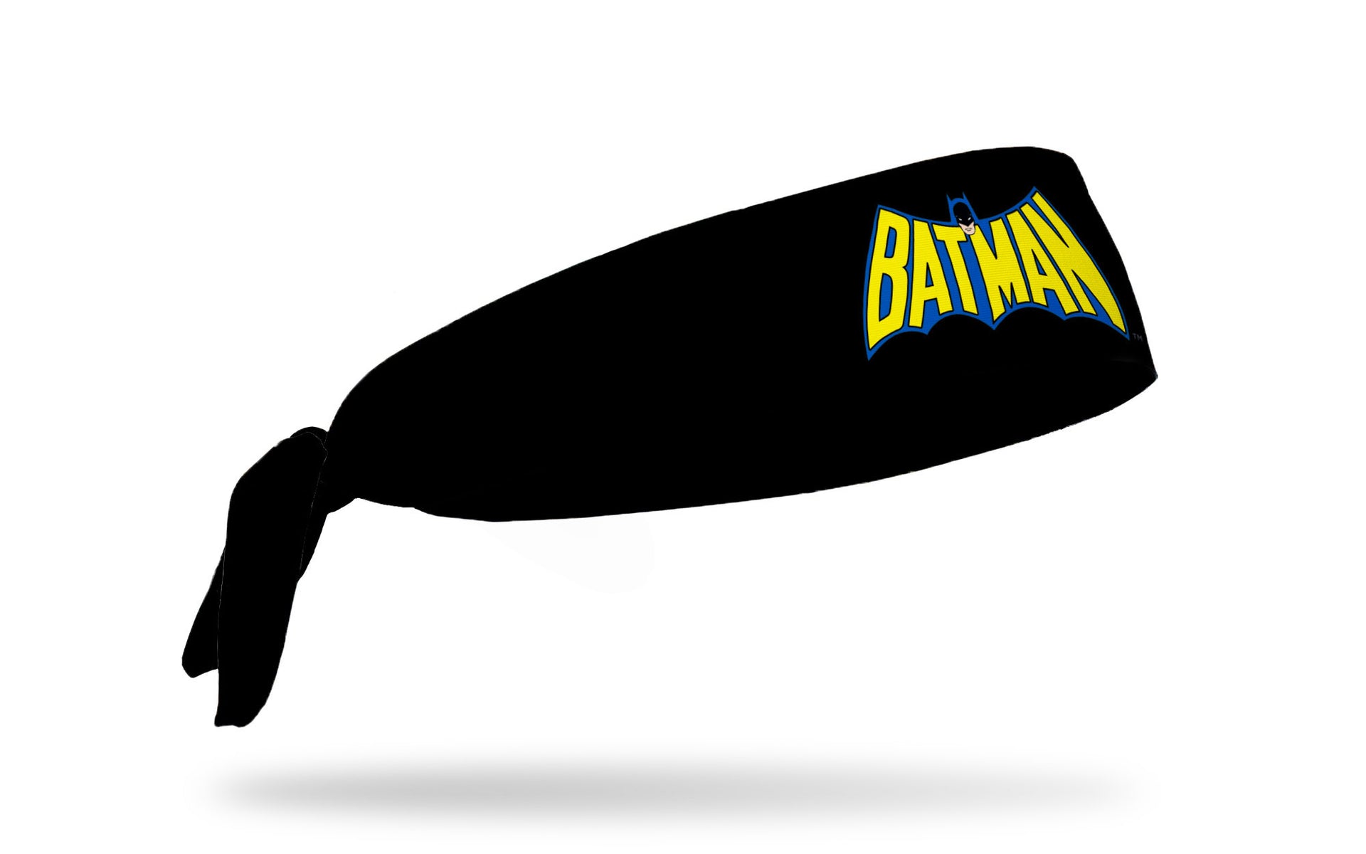 DC Classic Batman Wordmark logo full color on black headband