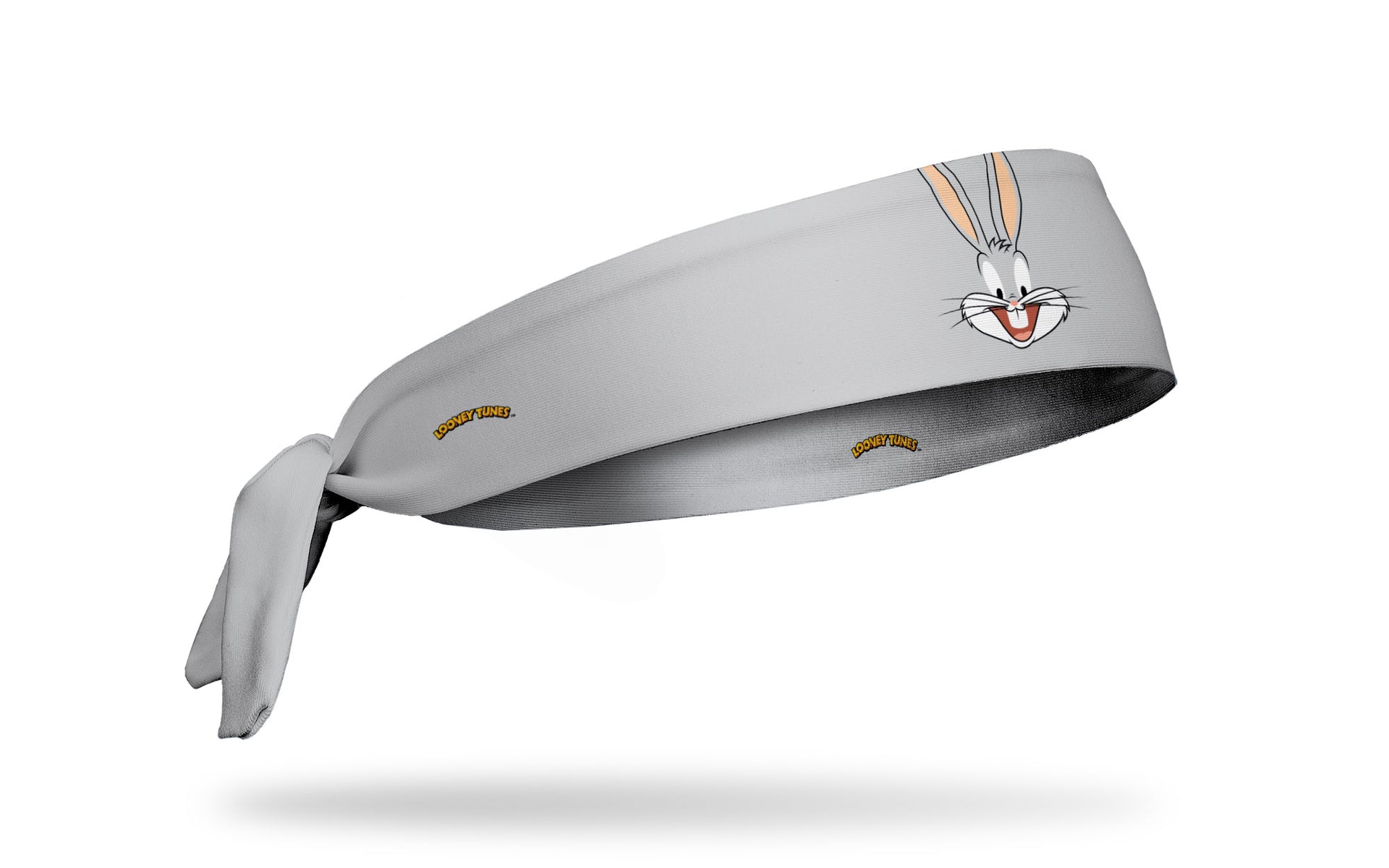 light grey headband with Looney Tunes Bugs Bunny oversized face view design