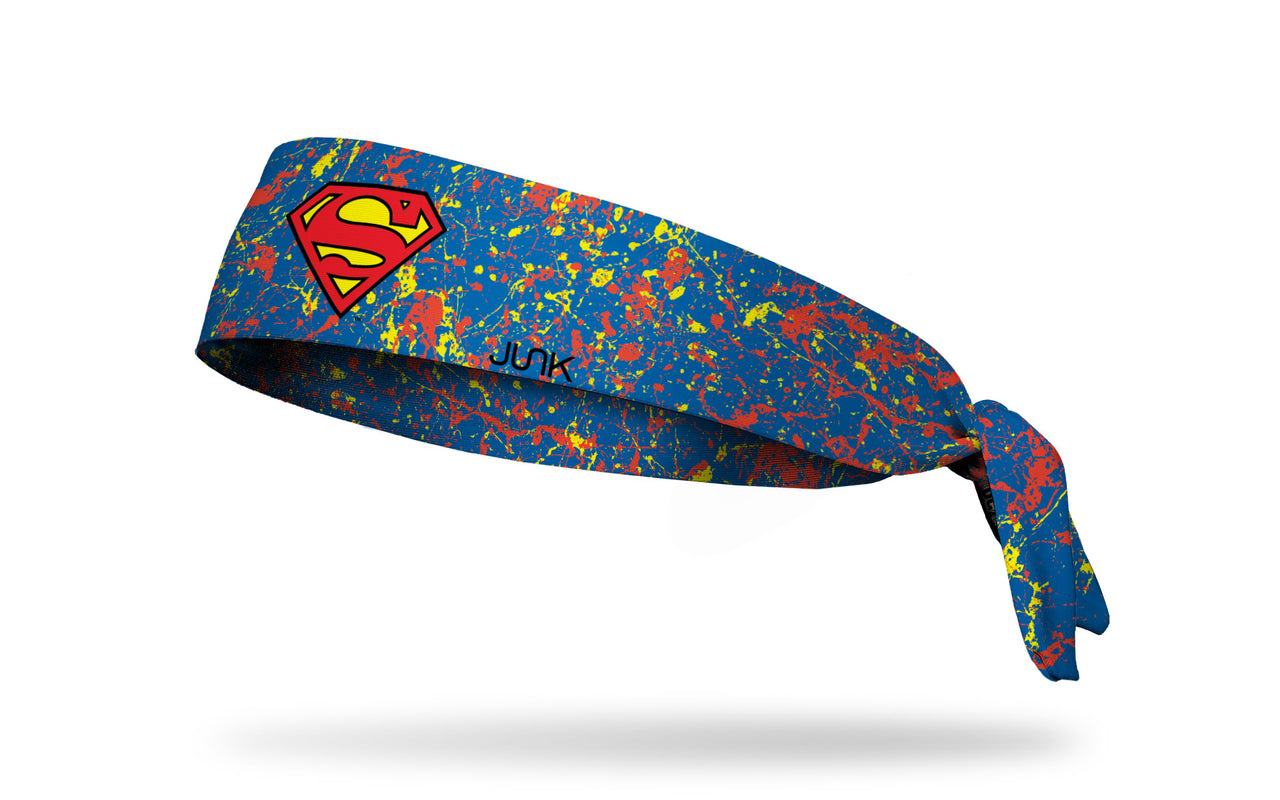 Superman: Splatter Blue Tie Headband - View 1