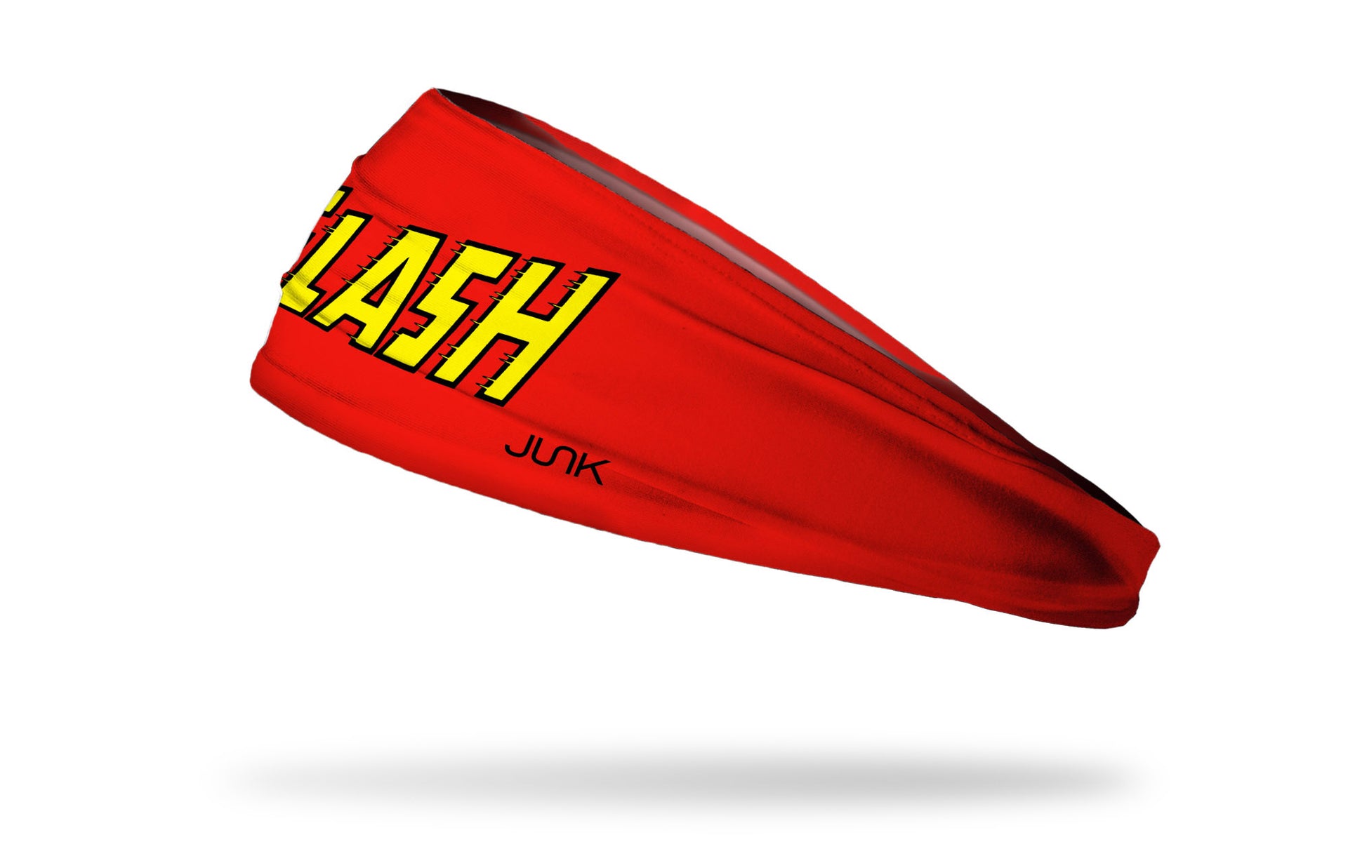 red headband with DC The Flash wordmark logo in yellow