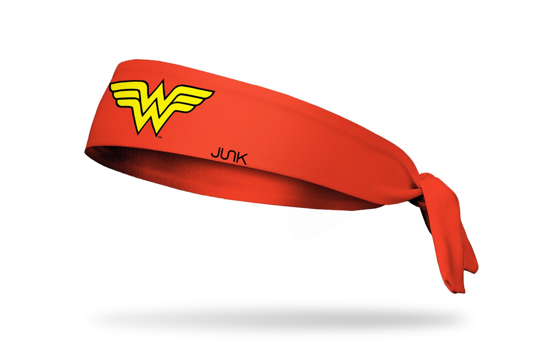 red headband with DC Wonder Woman logo in yellow front center