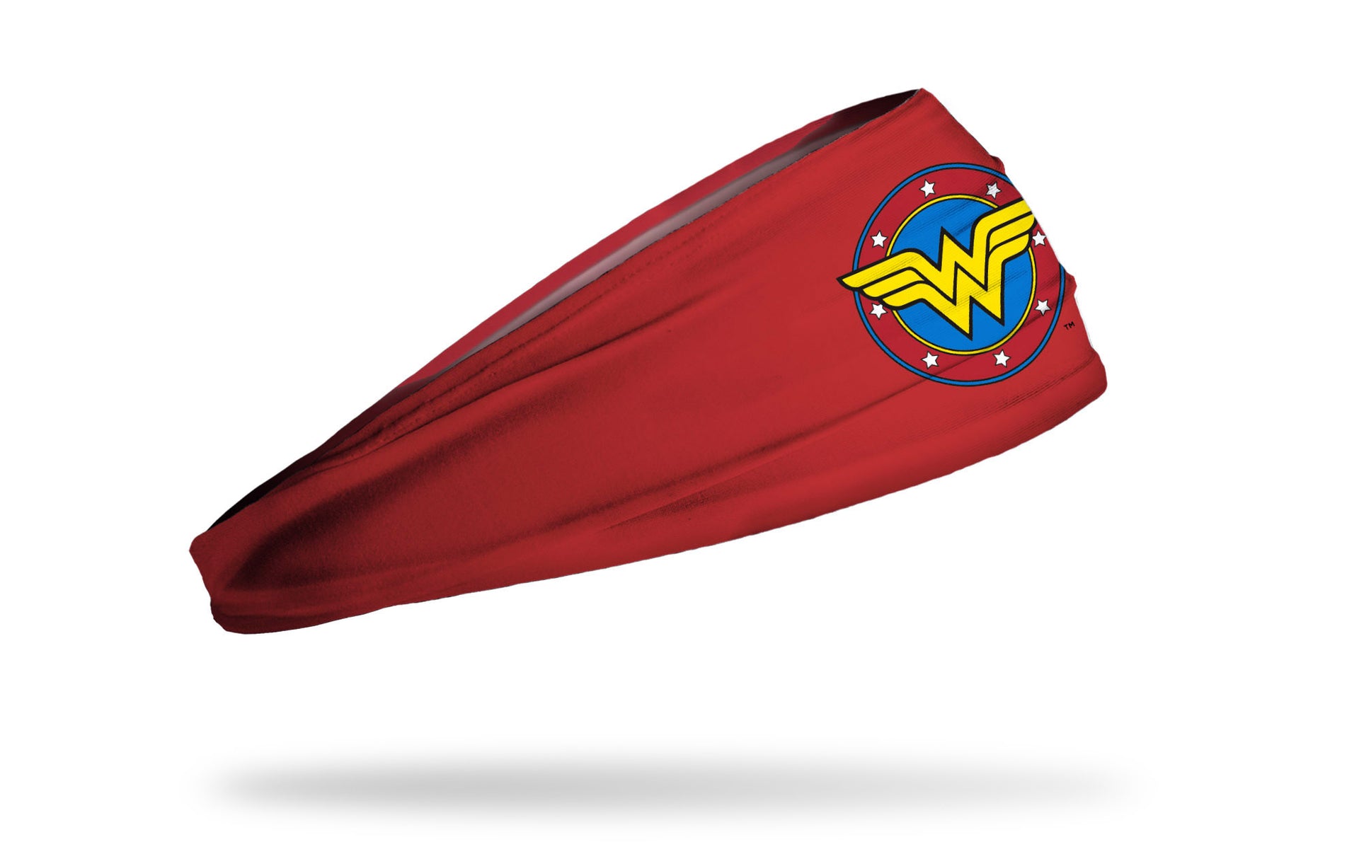 red headband with DC Wonder Woman shield logo in full color front center