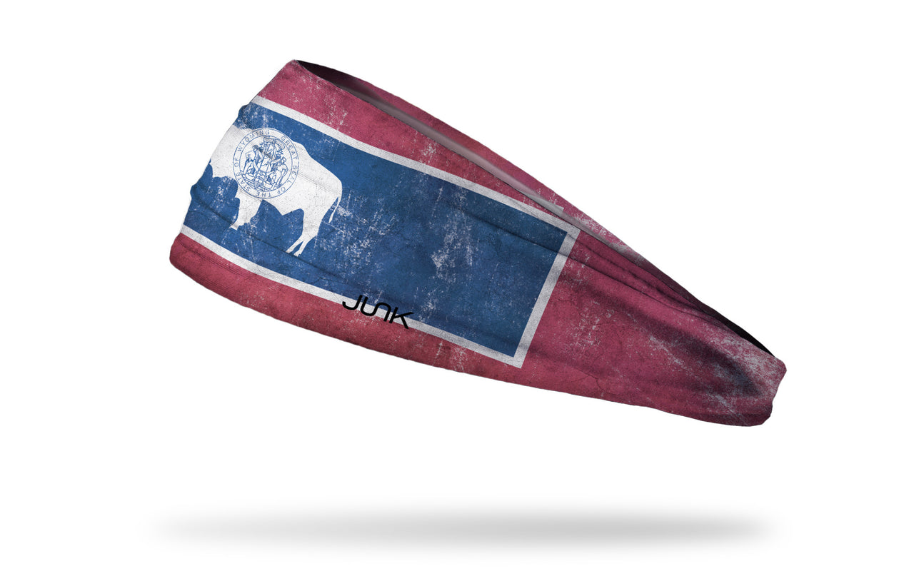 Wyoming Flag - Grunge Big Bang Lite Headband - View 2